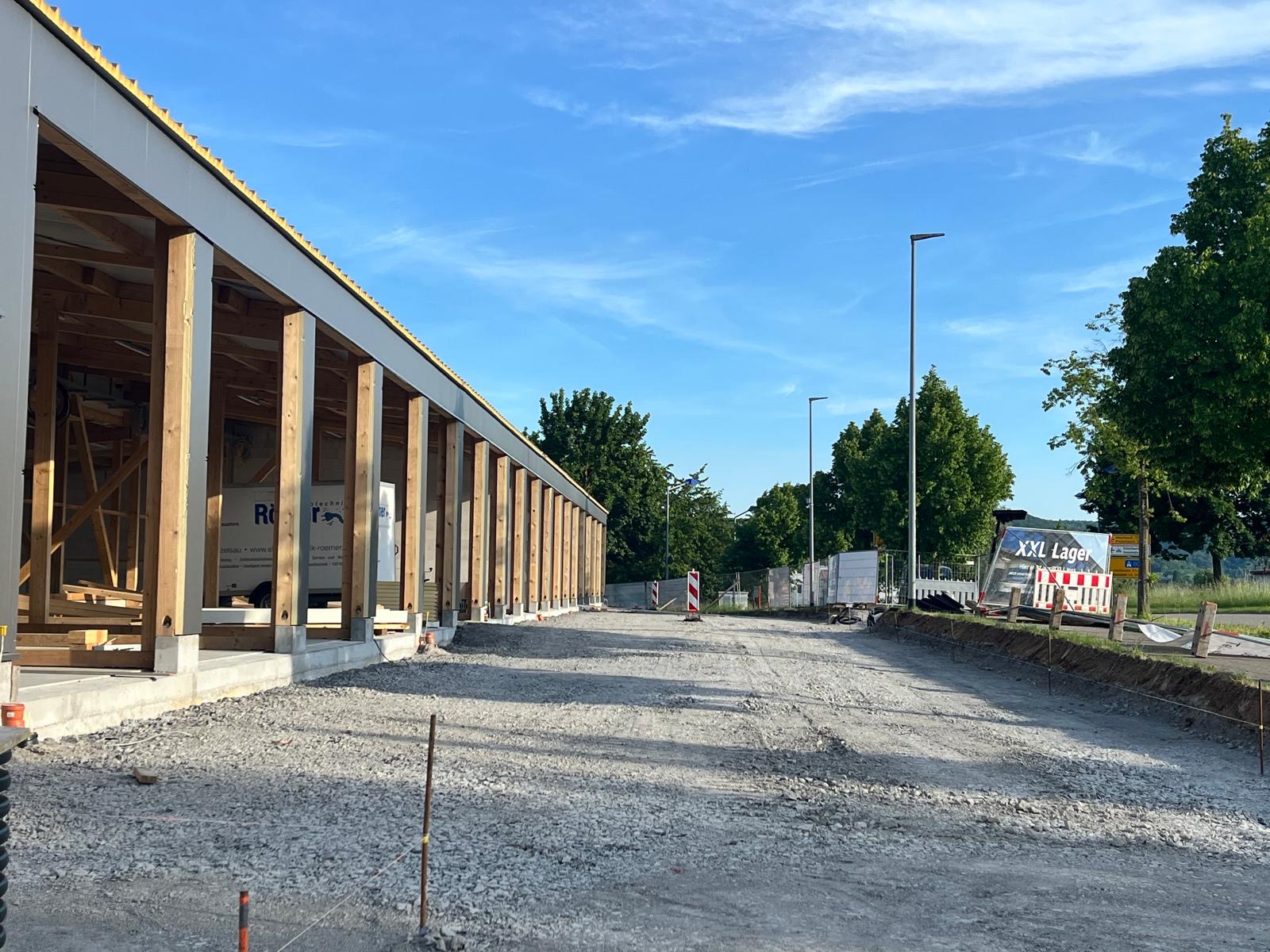 Baustellenfortschritt Drive-Up-Park Öhringen
